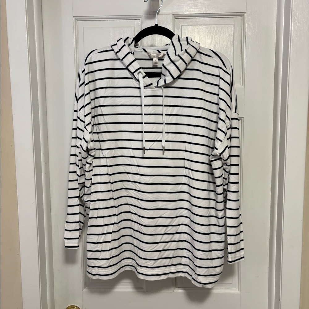 Navy & White Stripe Banana Republic Hoodie